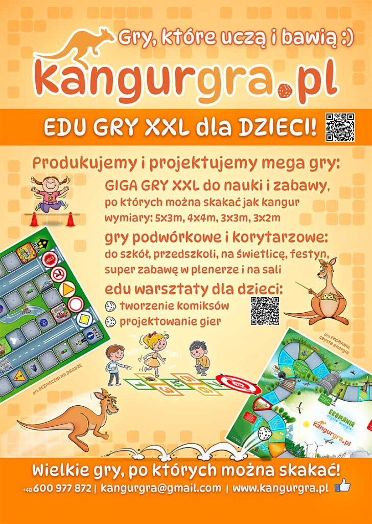 EKOMANIA edukacyjne GRY XXL dla DZIECI do nauki i zabawy KangurGra.pl