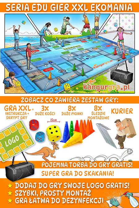 EKOMANIA edukacyjne GRY XXL dla DZIECI do nauki i zabawy KangurGra.pl