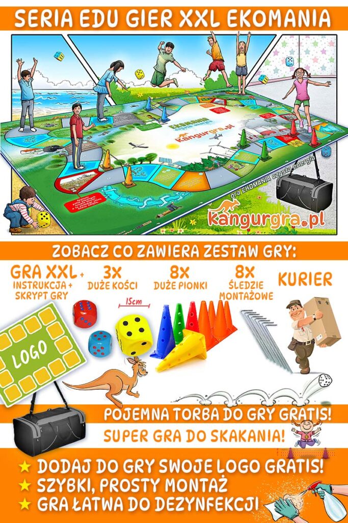 gry plenerowe XXL do nauki, zabawy i skakania KangurGra.pl